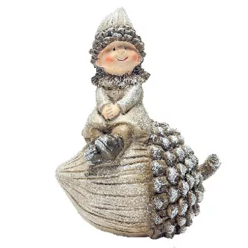 DÍSZ FIGURA POLIREZIN 14X18CM