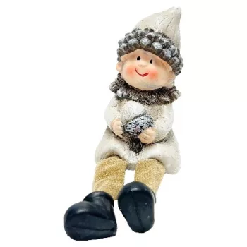 DÍSZ FIGURA LÓGÓ LÁBÚ POLIREZIN 5X16CM