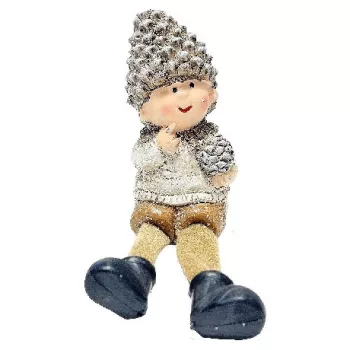 DÍSZ FIGURA LÓGÓ LÁBÚ POLIREZIN 5X16CM