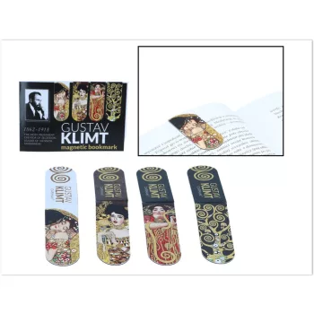 MÁGNESES KÖNYVJELZŐKÉSZLET KLIMT 4DB-OS 20X54MM