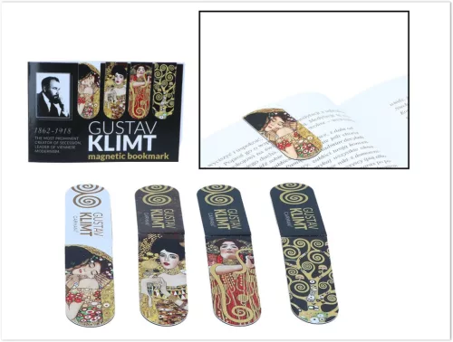 MÁGNESES KÖNYVJELZŐKÉSZLET KLIMT 4DB-OS 20X54MM