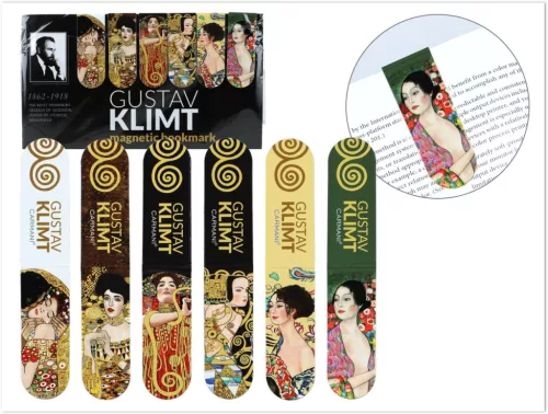 MÁGNESES KÖNYVJELZŐKÉSZLET KLIMT 6DB-OS 20X54MM
