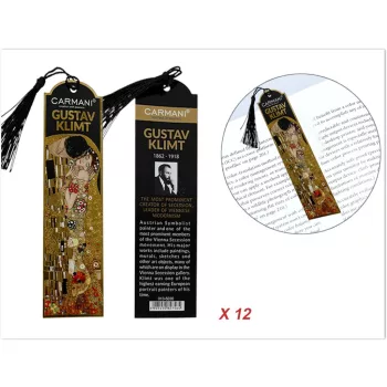 KÖNYVJELZŐKÉSZLET KLIMT 12DB-OS 5X18CM