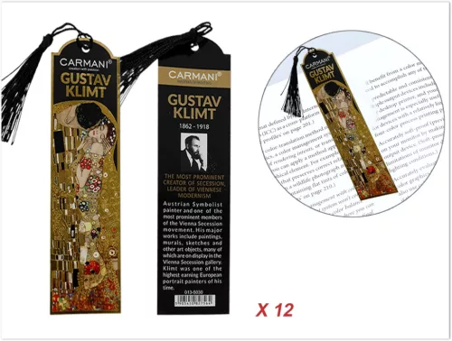 KÖNYVJELZŐKÉSZLET KLIMT 12DB-OS 5X18CM