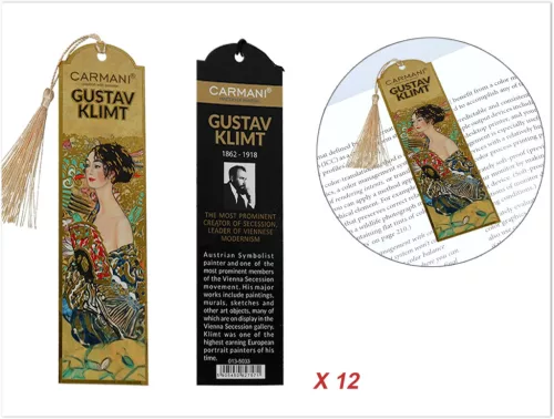 KÖNYVJELZŐKÉSZLET KLIMT 12DB-OS 5X18CM