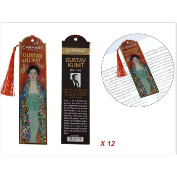 KÖNYVJELZŐKÉSZLET KLIMT 12DB-OS 5X18CM