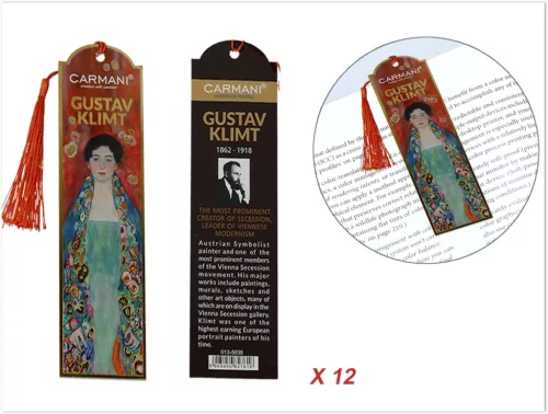 KÖNYVJELZŐKÉSZLET KLIMT 12DB-OS 5X18CM