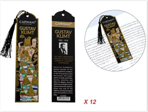 KÖNYVJELZŐKÉSZLET KLIMT 12DB-OS 5X18CM