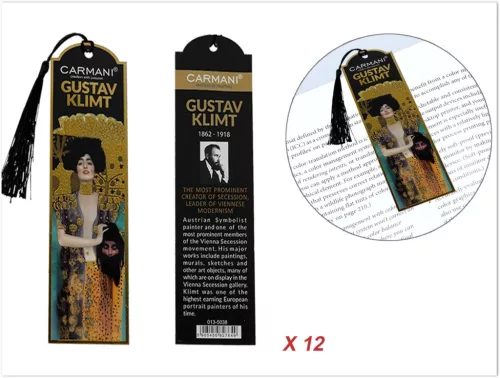 KÖNYVJELZŐKÉSZLET KLIMT 12DB-OS 5X18CM