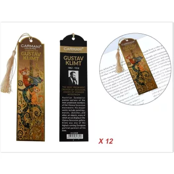 KÖNYVJELZŐKÉSZLET KLIMT 12DB-OS 5X18CM