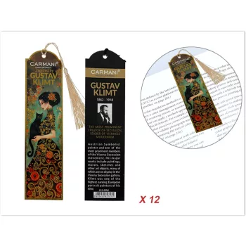 KÖNYVJELZŐKÉSZLET KLIMT 12DB-OS 5X18CM
