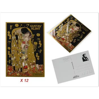 KÉPESLAPKÉSZLET KLIMT 12DB-OS 10,5X14,8CM