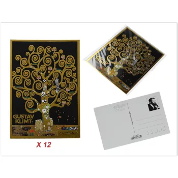 KÉPESLAPKÉSZLET KLIMT 12DB-OS 10,5X14,8CM