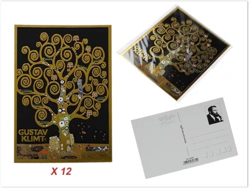 KÉPESLAPKÉSZLET KLIMT 12DB-OS 10,5X14,8CM