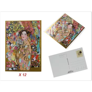 KÉPESLAPKÉSZLET KLIMT 12DB-OS 10,5X14,8CM