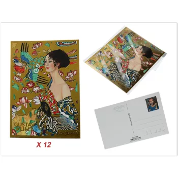 KÉPESLAPKÉSZLET KLIMT 12DB-OS 10,5X14,8CM
