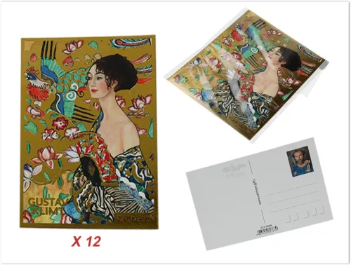 KÉPESLAPKÉSZLET KLIMT 12DB-OS 10,5X14,8CM