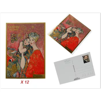 KÉPESLAPKÉSZLET KLIMT 12DB-OS 10,5X14,8CM