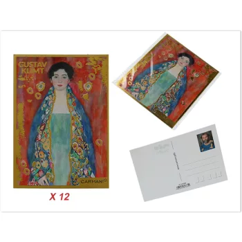 KÉPESLAPKÉSZLET KLIMT 12DB-OS 10,5X14,8CM