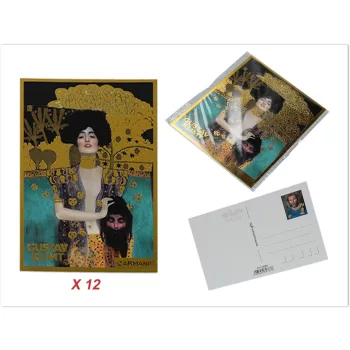 KÉPESLAPKÉSZLET KLIMT 12DB-OS 10,5X14,8CM