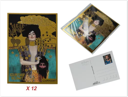 KÉPESLAPKÉSZLET KLIMT 12DB-OS 10,5X14,8CM