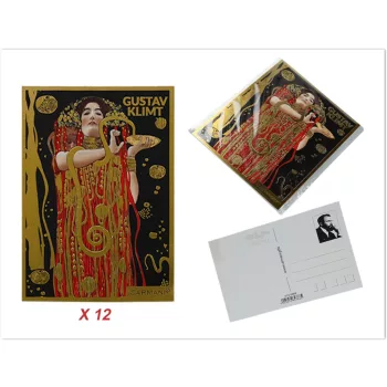 KÉPESLAPKÉSZLET KLIMT 12DB-OS 10,5X14,8CM