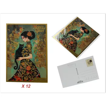KÉPESLAPKÉSZLET KLIMT 12DB-OS 10,5X14,8CM