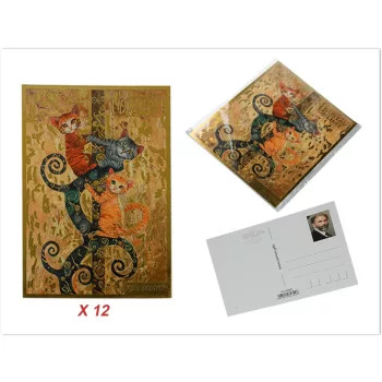 KÉPESLAPKÉSZLET KLIMT 12DB-OS 10,5X14,8CM