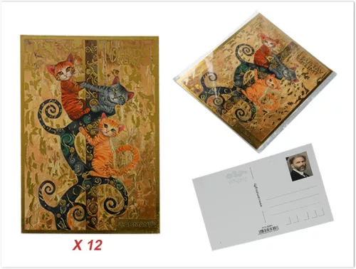 KÉPESLAPKÉSZLET KLIMT 12DB-OS 10,5X14,8CM