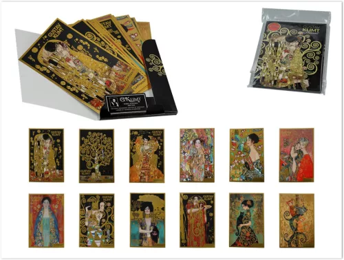 KÉPESLAP DÍSZMAPPÁBAN KLIMT 12DB-OS 10,5X14,8CM