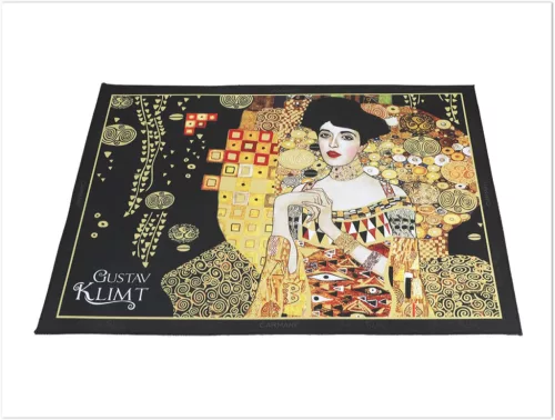 TÁNYÉR ALÁTÉT -G.KLIMT, ADELE. FEKETE HÁTTÉR 29,5X40CM