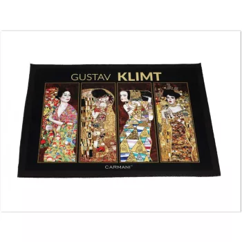   TÁNYÉR ALÁTÉT -G.KLIMT, VEGYES. FEKETE HÁTTÉR 29,5X40CM
