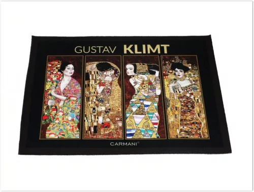 TÁNYÉR ALÁTÉT -G.KLIMT, VEGYES. FEKETE HÁTTÉR 29,5X40CM