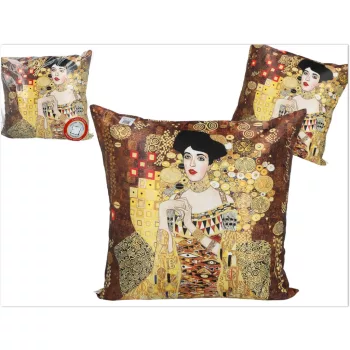 PÁRNA TÖLTÖTT CIPZÁRAS  KLIMT ADELE,  50X50CM