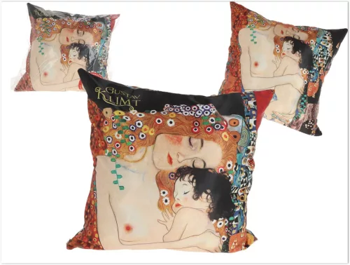 PÁRNA TÖLTÖTT CIPZÁRAS  KLIMT ANYASÁG 50X50CM