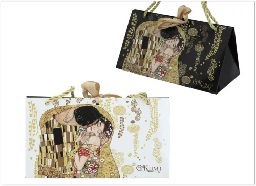 DEKORATÍV TÁSKÁK 6-OS SZETT KLIMT A CSÓK 12X13X22CM