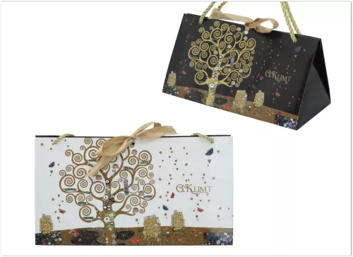 DEKORATÍV TÁSKÁK 6-OS SZETT KLIMT AZ ÉLET FÁJA 12X13X22CM