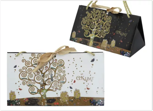 DEKORATÍV TÁSKÁK 6-OS SZETT KLIMT AZ ÉLET FÁJA 17X31CM