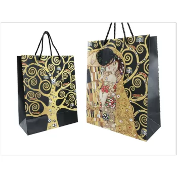 AJÁNDÉK TASAK KLIMT A CSÓK 23X18X10CM
