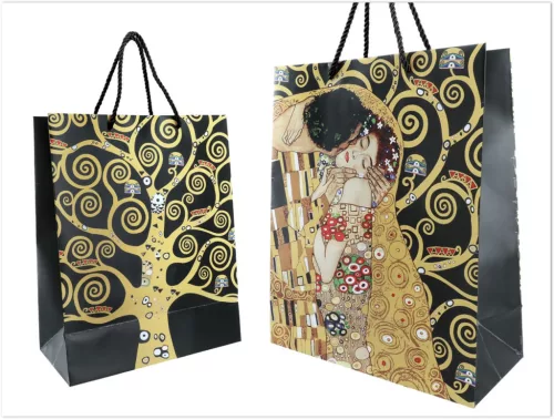 AJÁNDÉK TASAK KLIMT A CSÓK 26X32X12CM