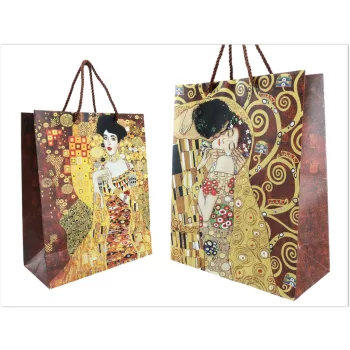 AJÁNDÉK TASAK KLIMT A CSÓK, ADELE 40X30X15CM