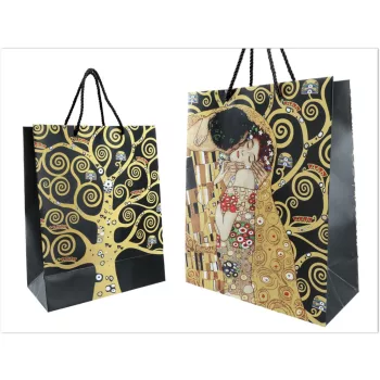 AJÁNDÉK TASAK KLIMT A CSÓK,AZ ÉLET FÁJA 40X30X15CM
