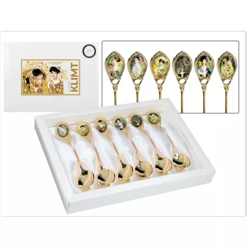 6DB-OS TEÁSKANÁL SZETT KLIMT VEGYES 13CM