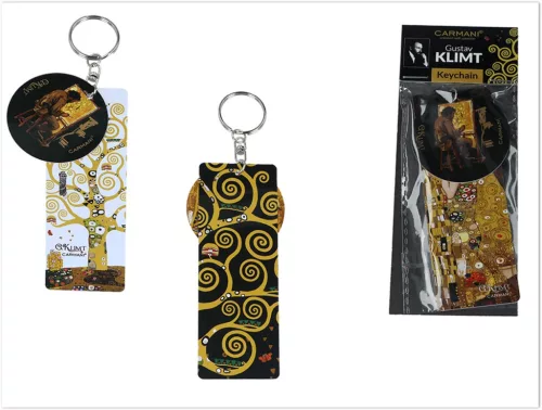 TÁSKADÍSZ/KULCSTARTÓ KLIMT AZ ÉLET FÁJA  40X115MM