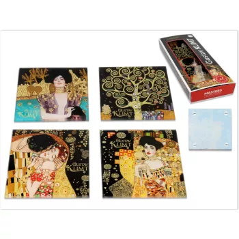POHÁRALÁTÉT KÉSZLET KLIMT 4DB 10.5X10.5CM