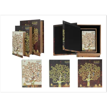   ÉKSZERDOBOZ KÉSZLET KLIMT "AZ ÉLET FÁJA" 3 DARABOS 30X22X7CM
