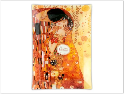 ÜVEGTÁL KLIMT "A CSÓK" 28X20CM