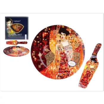 DESSZERTES TÁNYÉR SPATULÁVAL KLIMT "ADÉL" 30CM