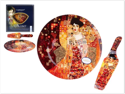 DESSZERTES TÁNYÉR SPATULÁVAL KLIMT "ADÉL" 30CM