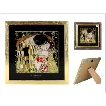 KÉP KLIMT "A CSÓK" 21X21CM